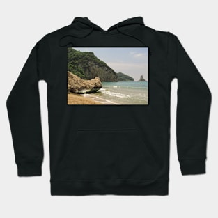 SCENIC ROCKY CLIFF FACE AND ISLANDS DESIGN Hoodie